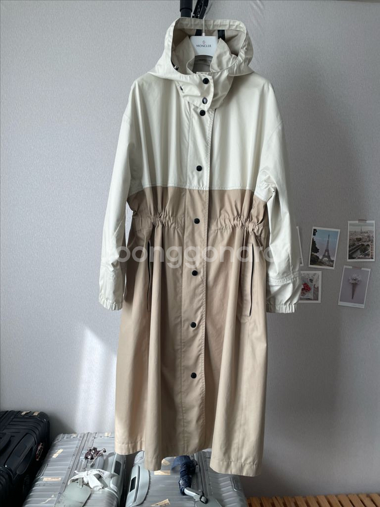 (정품)몽클레어(moncler) 후드 여성 롱 바람막이 트렌치 아카말롱(Akhamalong) 사이즈2--1