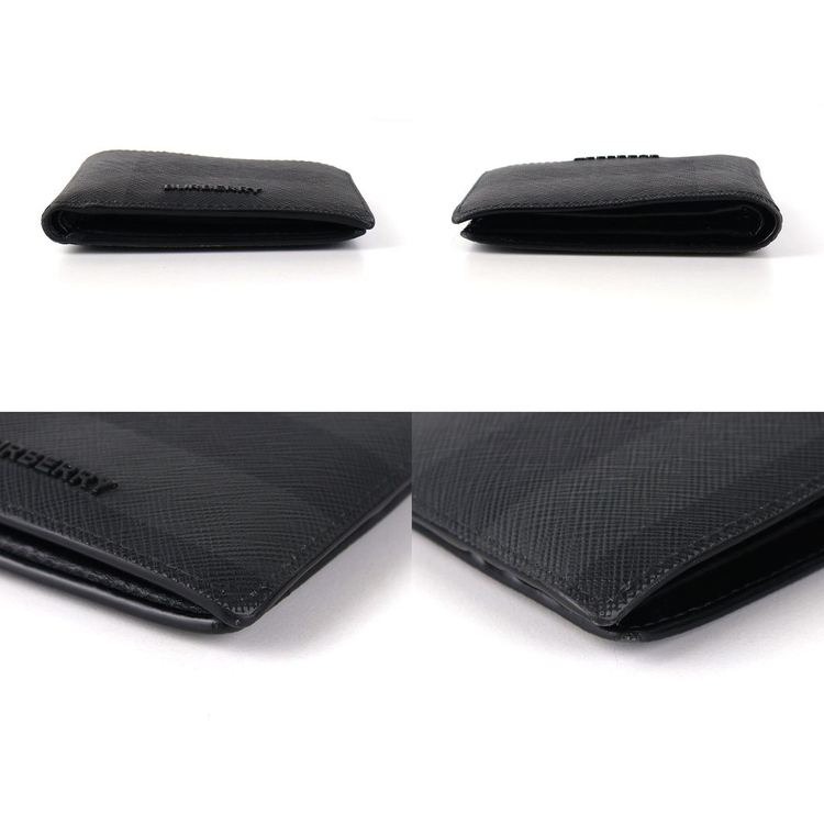 [중고명품다올] 버버리 체크 슬림 바이폴드 남성 반지갑 81005291 이미지