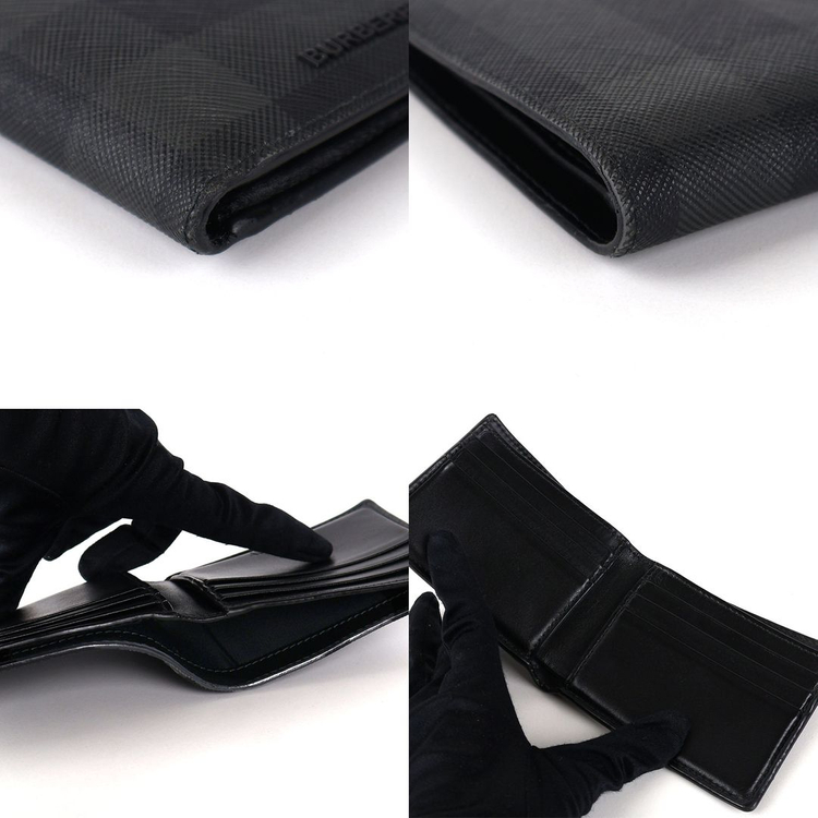 [중고명품다올] 버버리 체크 슬림 바이폴드 남성 반지갑 81005291 이미지