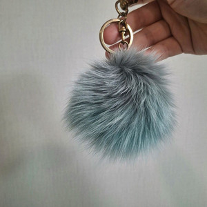 새제품 / 리얼 폭스퍼 키링 / 폼폼 키링 / 폭스털볼 가방 장식고리 / 이미지