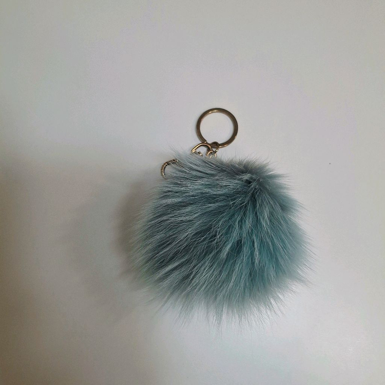 새제품 / 리얼 폭스퍼 키링 / 폼폼 키링 / 폭스털볼 가방 장식고리 / 이미지