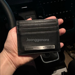 마뗑킴 카드지갑 블랙 이미지