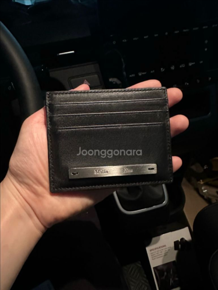 마뗑킴 카드지갑 블랙 이미지