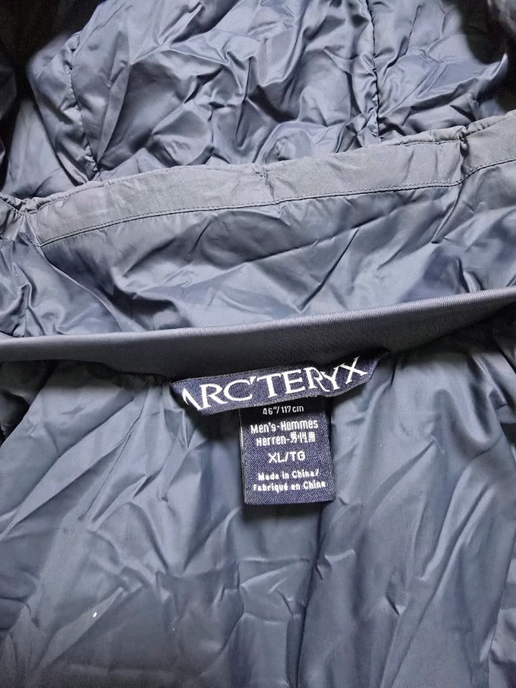 아크테릭스 고어텍스 패딩 XL 그레이 정품 운포--5