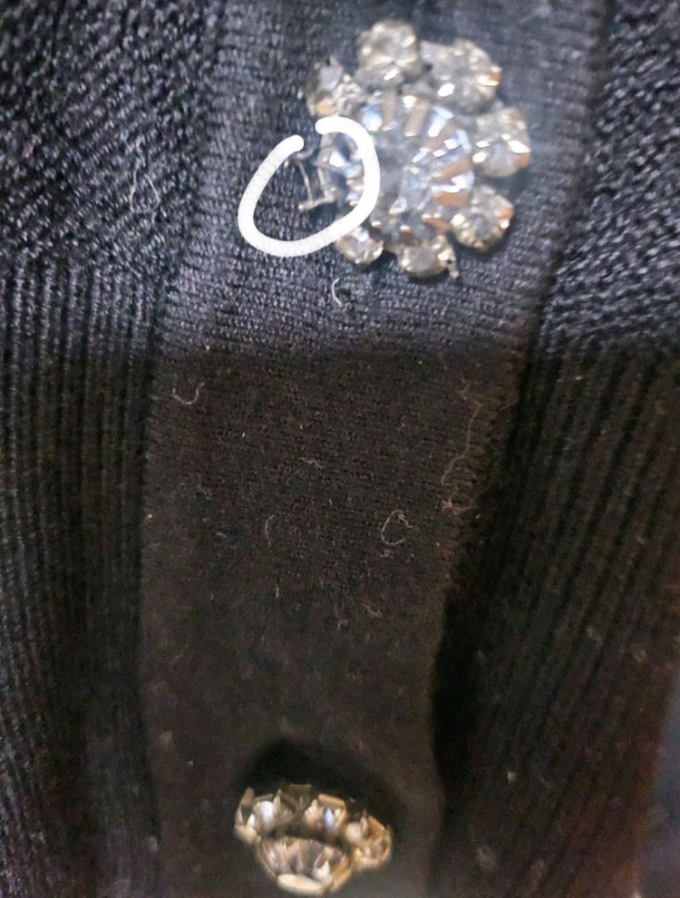 자라 쥬얼버튼 니트 가디건 블랙 색상 S사이즈 이미지