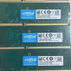 마이크론 데스크탑 램8기가 DDR4 8GB PC4 3200 (2개)