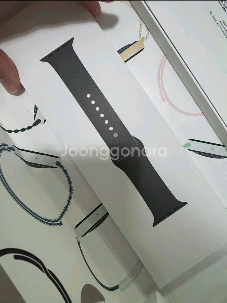 애플워치9 골드 스테인리스 스틸 45mm (스포츠 밴드 포함) (미개봉)--3