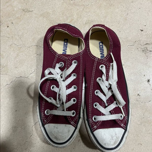 컨버스 척테일러 버건디 스니커즈 (230)