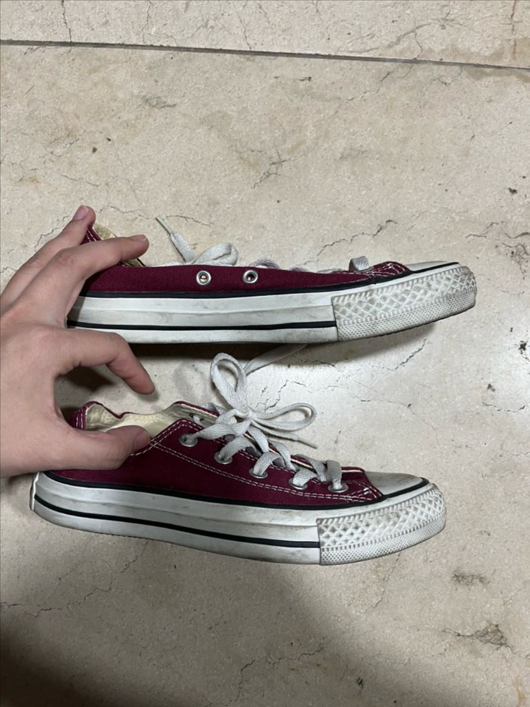 컨버스 척테일러 버건디 스니커즈 (230)--1