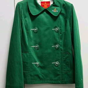 빈티지 비비안웨스트우드 레드라벨 그린 스트라이프 자켓 38사이즈