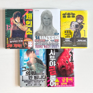 초판 체인소맨 헌터헌터 라이라이라이 만화책 이미지