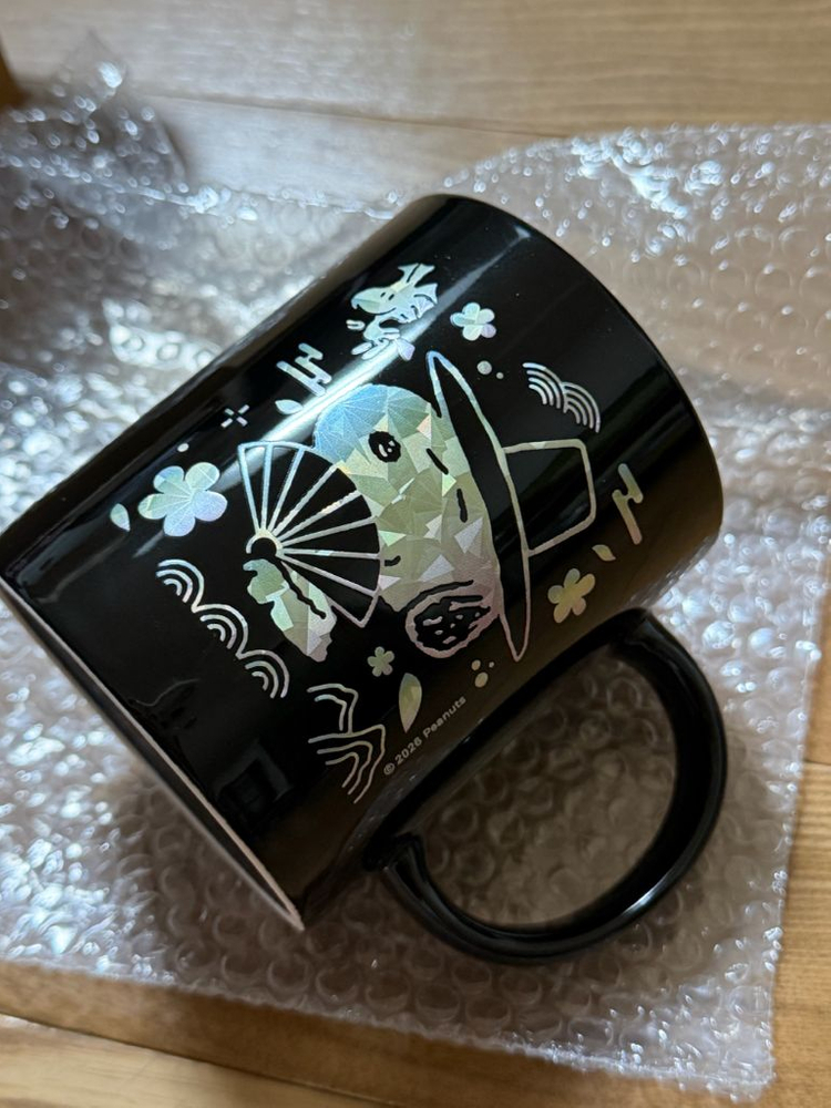 알라딘 스누피 머그 (나전칠기 스타일)--4