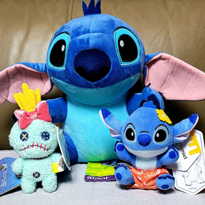 디즈니 스티치 인형25cm/11cm스크럼프/11cm릴 세트