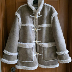 (새상품) 진베이지 리버시블 떡볶이 롱 무스탕(국내 상품)