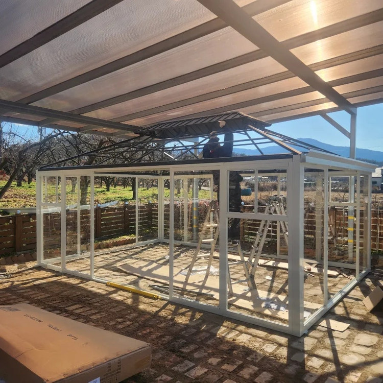 알류미늄 펜트하우스 폴리카보네이트 4x6m 무료설치 이미지