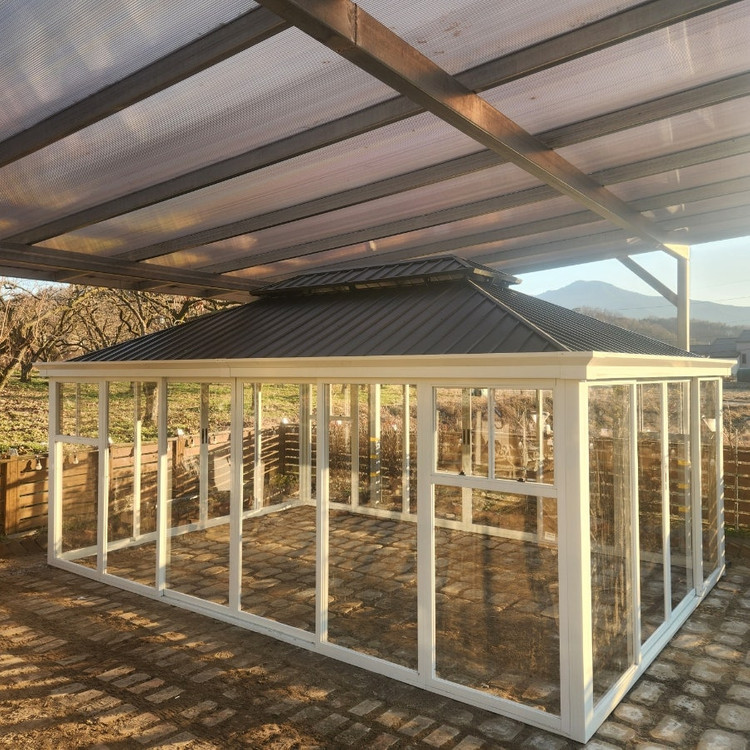 알류미늄 펜트하우스 폴리카보네이트 4x6m 무료설치 이미지