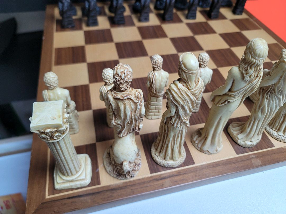 클래식 스타일 체스 - 그리스 로마신화 엔틱 빅사이즈 체스판 세트--7