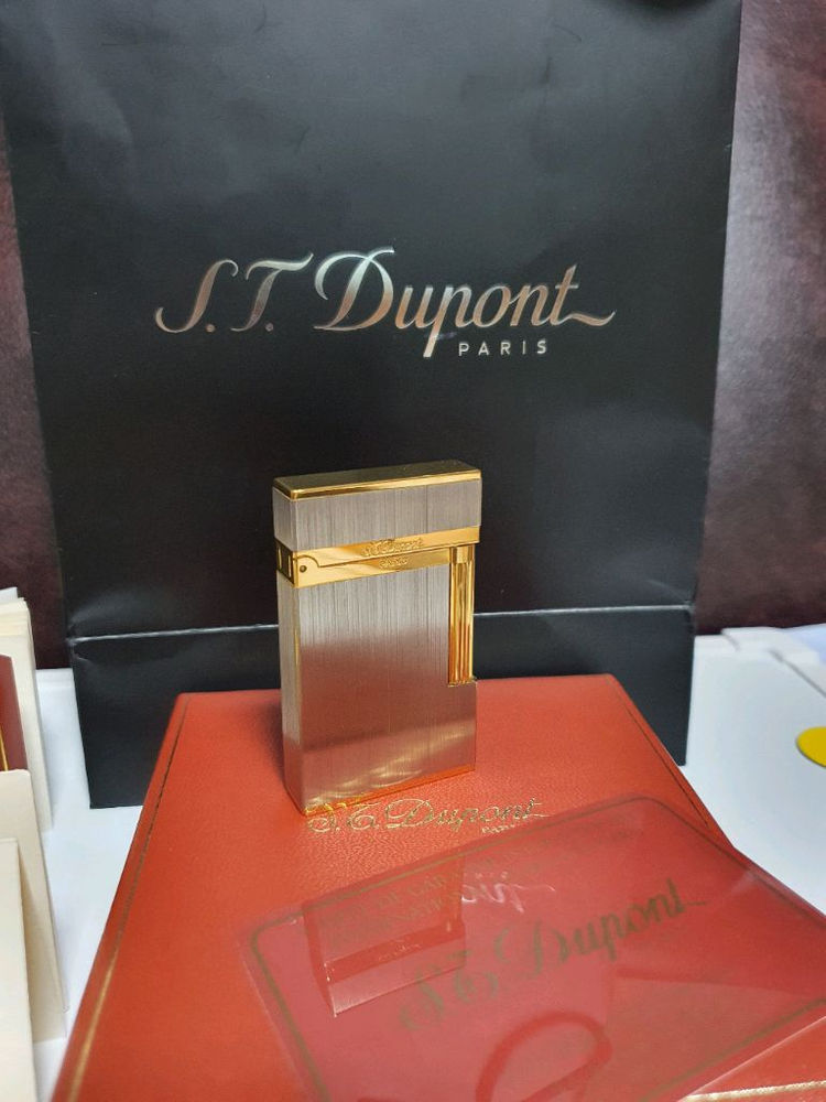 [풀세트] 듀퐁라이터 라인2 ca16841 산토스 브러쉬드 콤비 듀퐁 이미지