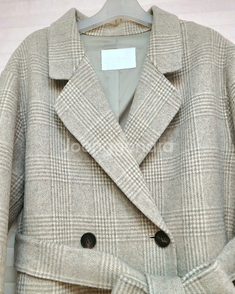 퓨어다> 상태최상-울90 핸드메이드 벨티드 롱코트--2