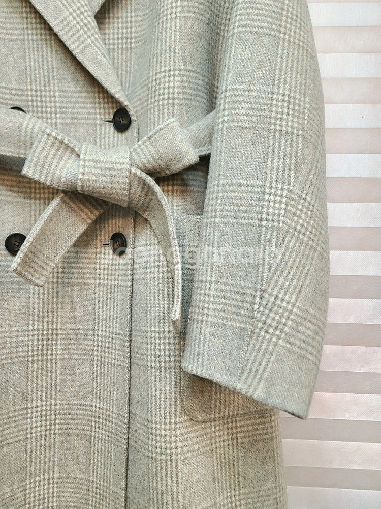 퓨어다> 상태최상-울90 핸드메이드 벨티드 롱코트--3