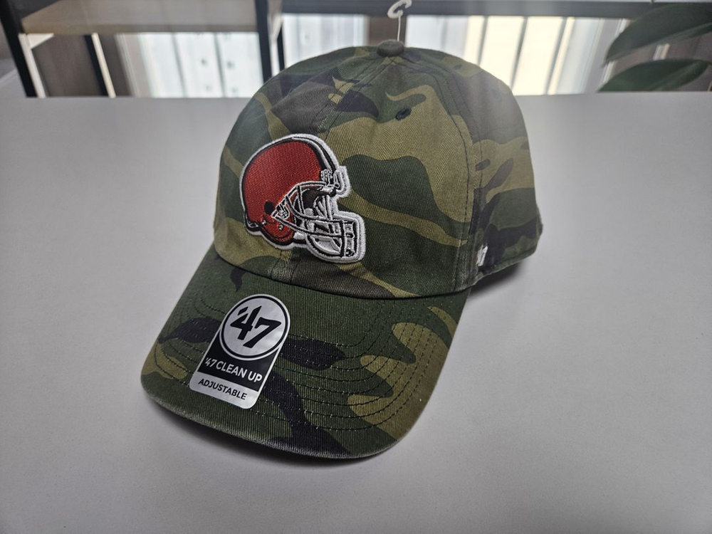 47브랜드 클리블랜드 브라운스 카모 클린업 볼캡--4