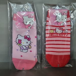 고전문구 고전완구 헬로키티 양말 고전 문구 산리오 헬로 키티 덧신 이미지