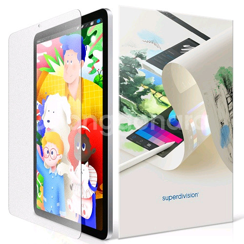 미사용 슈퍼디비전 아이패드 에어4 종이 질감 필름--0