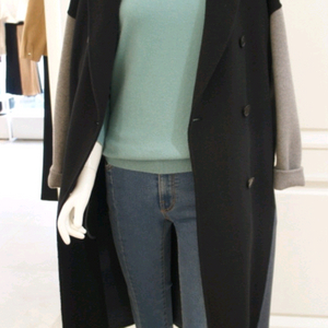 나이스크랍 3색센스 모,캐시미어 혼방 롱 핸드메이드 코트