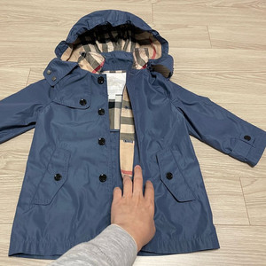 [새상품 방치/네고불가XX!]버버리 키즈 베이비 바람막이 코트 자켓 18m- 블루