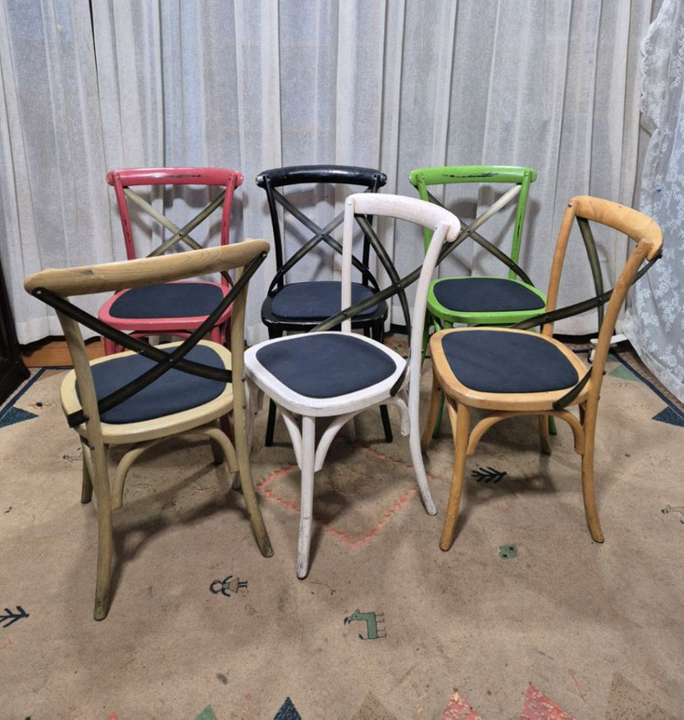 인테리어 빈티지 크로스백 체어--2