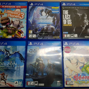 ps4타이틀 (리틀빅 플래닛3, 몬헌월드 아이스본, 라오어, 호라이즌 포비든웨스트, 갓오브워, 섬란카구라 피치비치)
