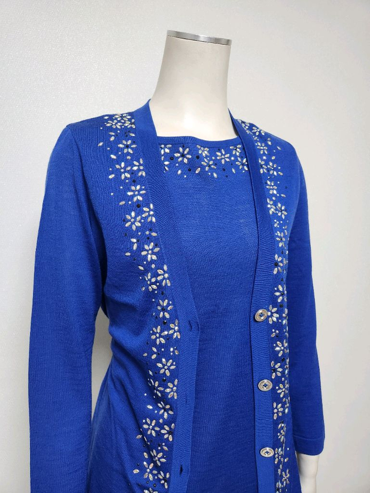 센죤 니트 조끼, 가디건 세트, P사이즈--1