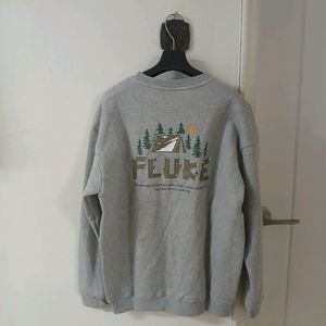 Mountain adventure 기모 회색 맨투맨 티 가슴단면 56정도 59-29