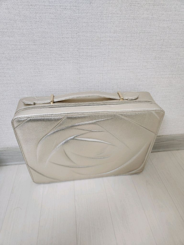 장미 패턴 화장품 케이스, 랑콤 골드 메이크업 박스, 새것--1