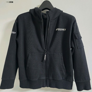 디스커버리 키즈 후드 집업 점퍼 130사이즈 블랙