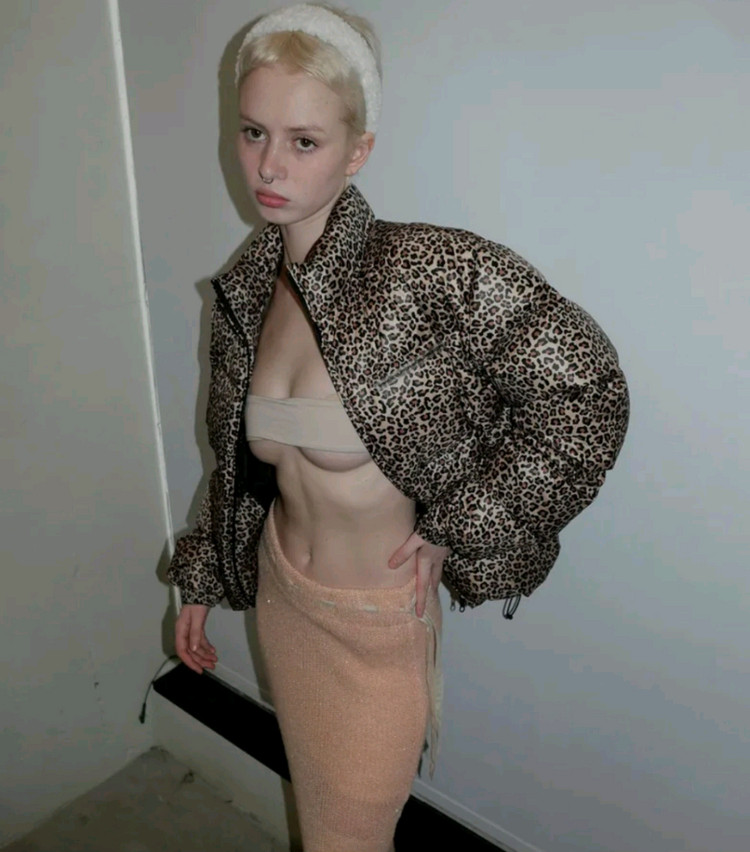 스컬프터 레오파드 패딩--1