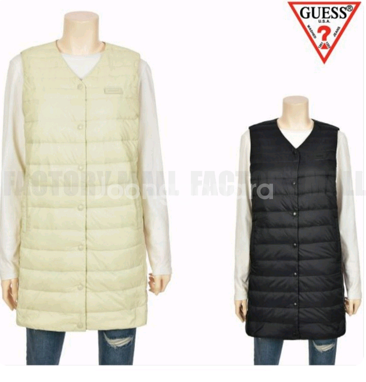 (새상품)게스 여성구스다운조끼 XS 55사이즈--2