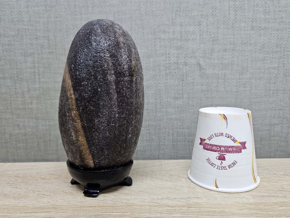 수석 돌 영춘 일출경 그림돌 색채석 입석--3