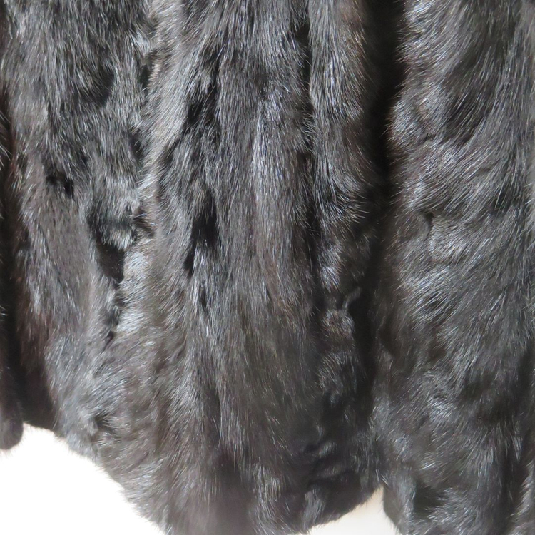 크로커다일레이디 블랙 천연 밍크 모피 자켓--4