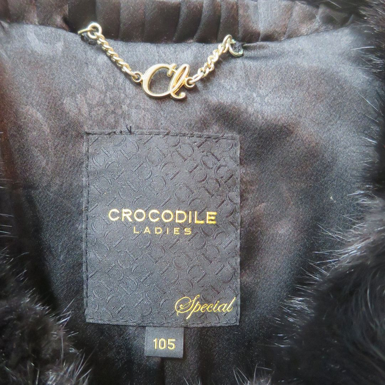 크로커다일레이디 블랙 천연 밍크 모피 자켓--7