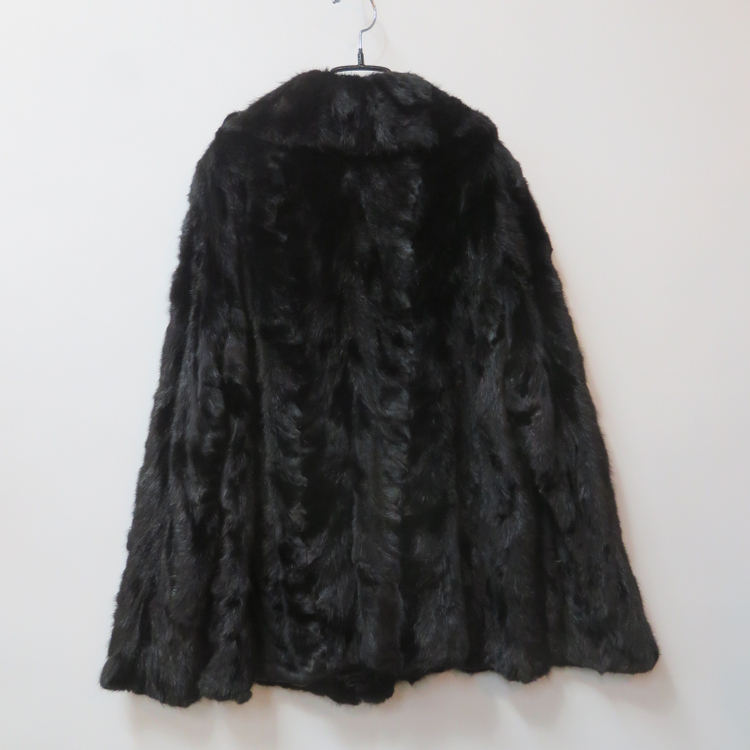 크로커다일레이디 블랙 천연 밍크 모피 자켓--6
