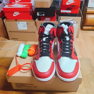 (새상품)오프화이트x조던1 레트로 하이 더 텐 시카고(265) 이미지