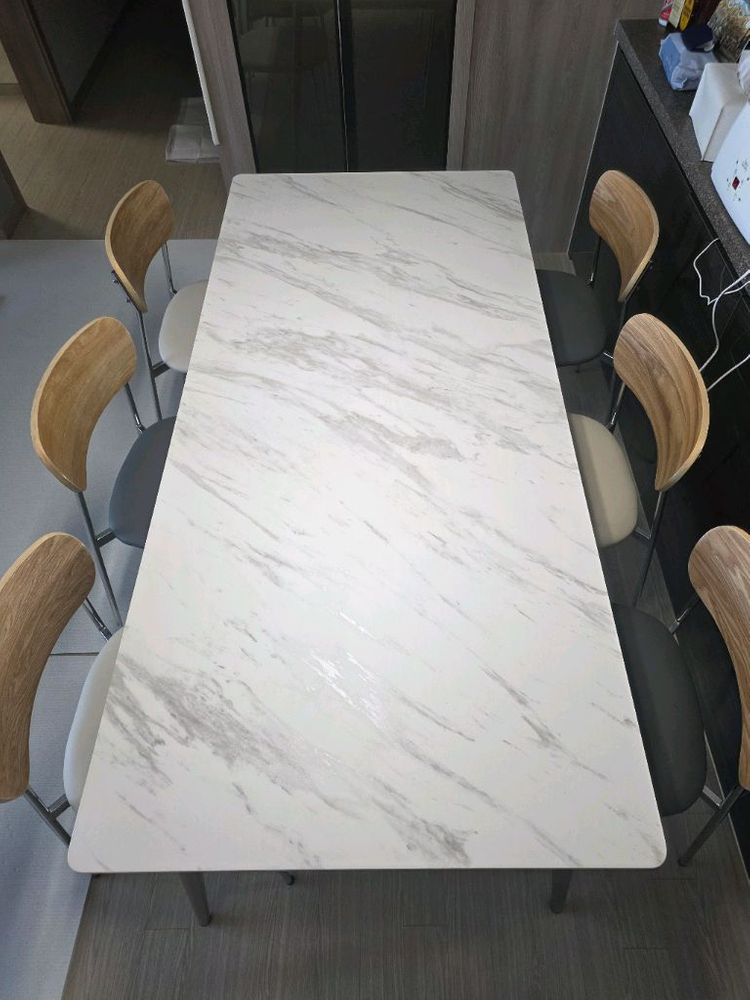 식탁연구소 앨리스 6인용 세라믹 식탁세트 의자포함 이미지