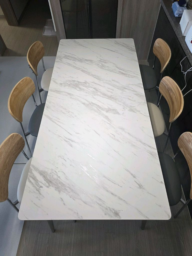 식탁연구소 앨리스 6인용 세라믹 식탁세트 의자포함 이미지