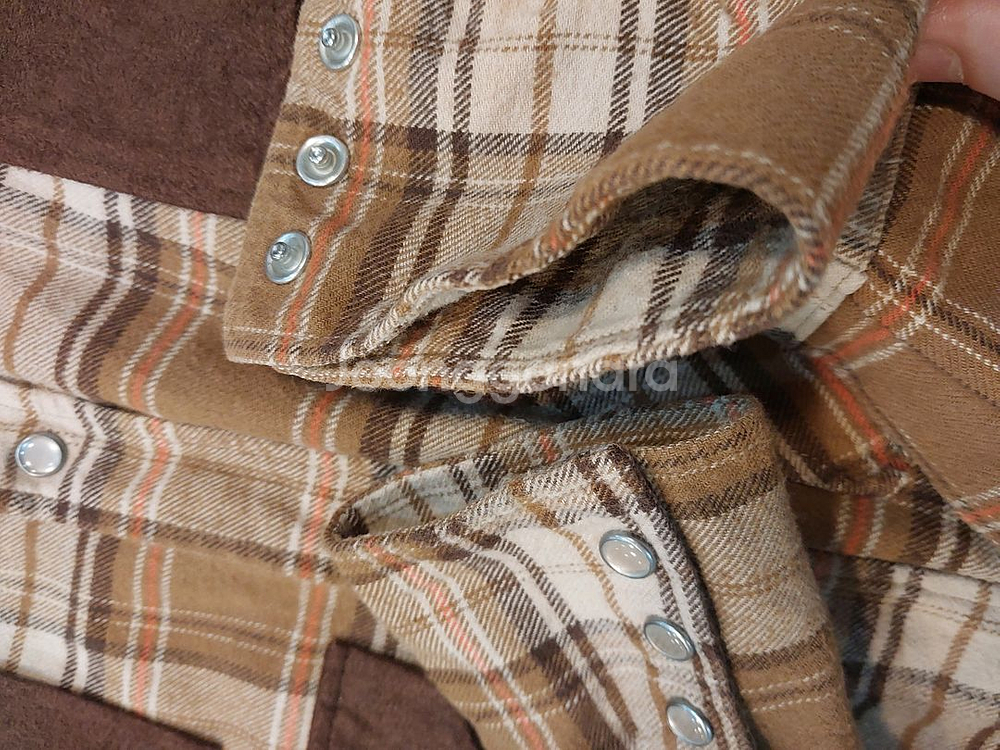 out of sight 웨스턴 플란넬 헌팅 셔츠 90사이즈--4