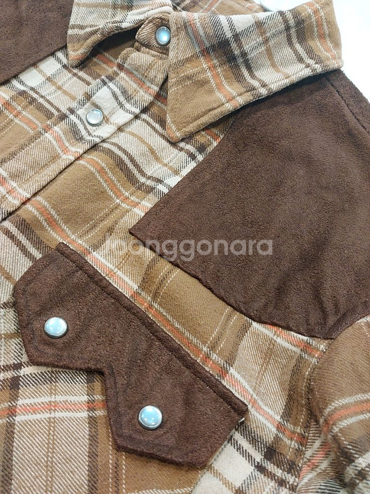 out of sight 웨스턴 플란넬 헌팅 셔츠 90사이즈--7