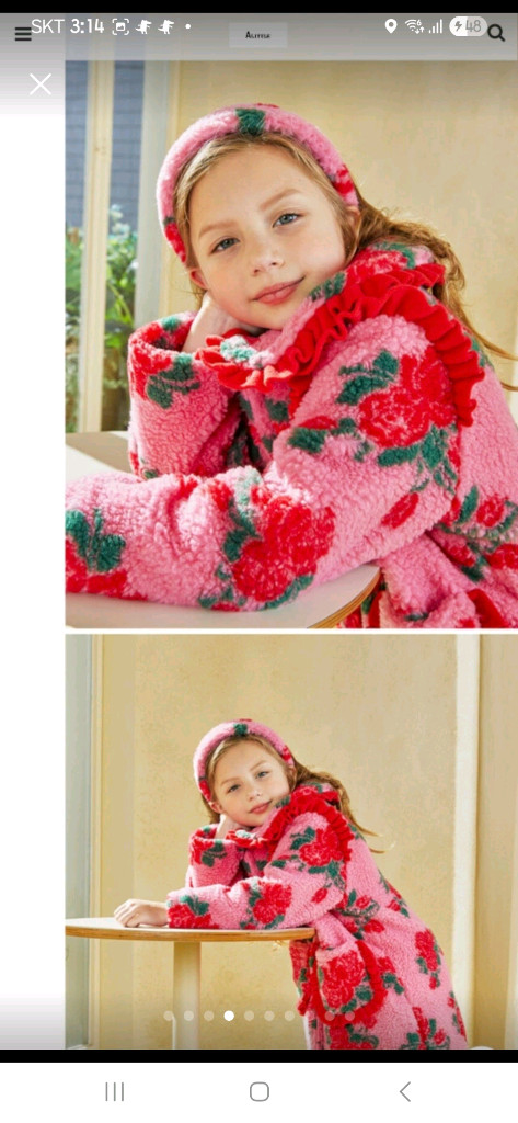 에이리틀 핑크 로즈 덤블코트xxl +헤어밴드 이미지