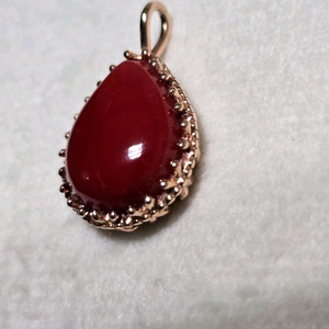 14k 산호 목걸이 팬던트