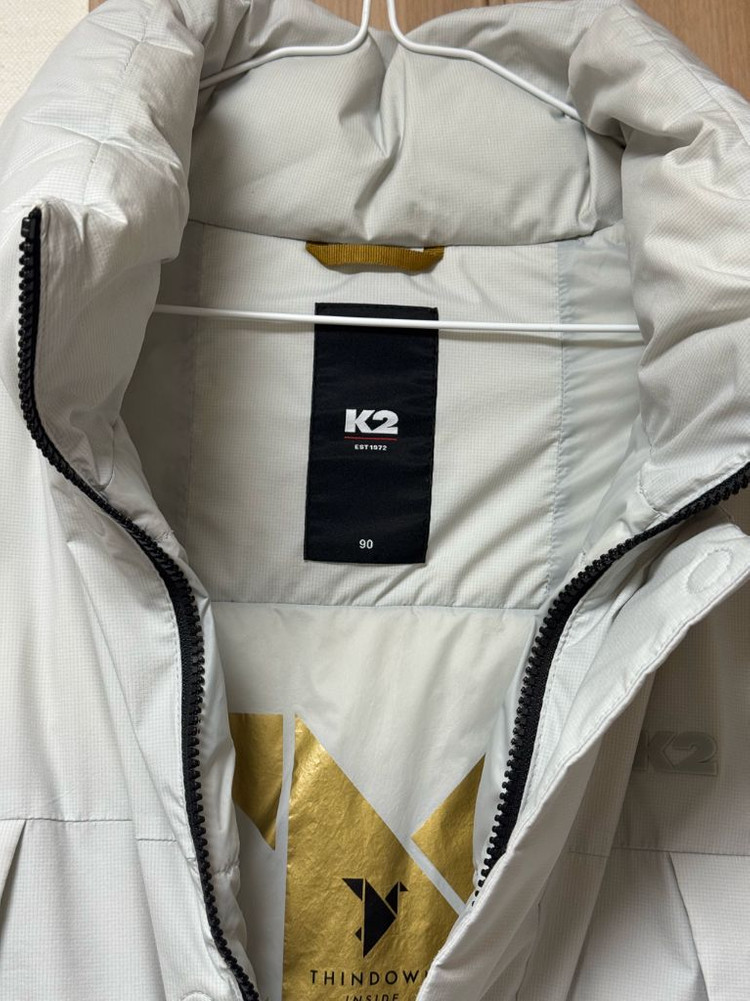 K2 | 씬에어 라이트 구스다운 90 스노우그레이 숏패딩 푸퍼 이미지