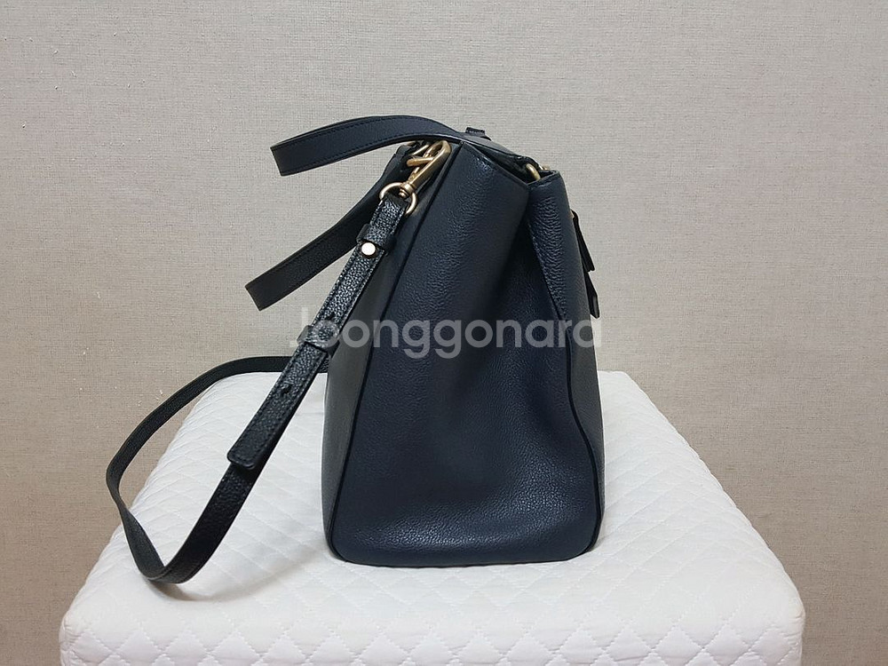 정품)삼성물산 라베노바 중형 소가죽 토트 크로스백--6